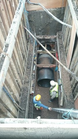 Leggart Terrace, Aberdeen, 5m deep conection to existing manhole.